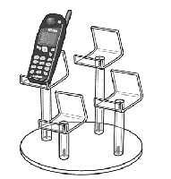 Acrylic Cell Phone Display - Displays 4 Cell Phones