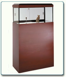 Rectangular Pedestal Display Case - 40W x 20D x 66H - Exceptional Series