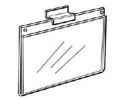 Slatwall or Gridwall Acrylic Signholders
