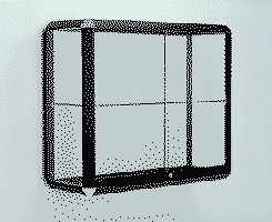 Wall Mounted Display Case  - aluminum framed Prominence Cabinet