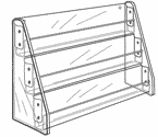 3 Tier Acrylic DVD & CD Rack