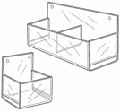 Acrylic Hosiery Bin, Single or Double Pocket