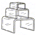 Acrylic Short Riser Set of 3