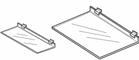 Deluxe Acrylic Slat Wall Shelves - Available in Many Sizes