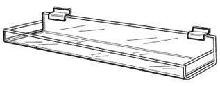 4" Deep Slatwall or Gridwall Shelves with Lip