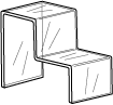 Mini Stairstep Riser, 3"w x 2- 3" Steps
