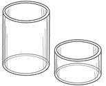 Acrylic Egg Stand, 2" Diameter, Available in 2 Heights