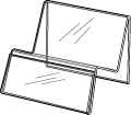 Acrylic Display Stand w/ Sign holder Front