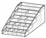 5 Tier Bin Display with Custom Bins
