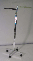 2 way rect upright rack with 2 straight 16" flag arms x base with casters - 1 per box - Chrome