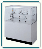 Half-Vision Glass Jewelry Display Cases - 20D x 42H - Available in 4 Widths