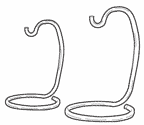 Curved Acrylic Ornament Stand - Available in 2 Sizes