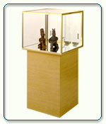 Square Free Standing Glass Jewelry Display Cases - 24W x 24D x 49H - Exceptional Series