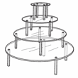 Round Table Display- 4 Tier
