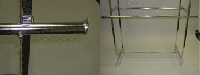 h-rails 60"l to double hang for single & double bar rack  2 pcs per box - Chrome