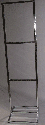 22"w x 28"h Bulletin sign holder 3 tier square tube open base with levelers - 1 per box - Chrome