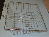 15"l x 12"d x 5"h with 3" front slant basket gridwall/slatwall - 6 per box - Please choose a color.