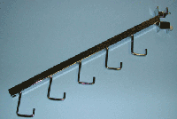 5 hook waterfall square tube for  1" square tube vertical twist on - 25 per box - Chrome