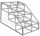 3 Tier Acrylic CD Holder