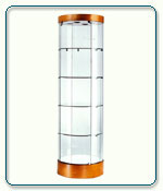 Round Tower Display Cases - 22W x 22D x 76H - Exceptional Series