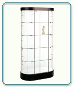 Oval Tower Display Cases - 38W x 22D x 76H - Exceptional Series