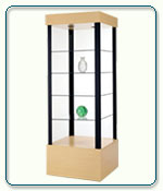 Square Open Display Case - 26W x 26D x 73H - Exceptional Series