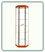 Hexagonal Tower Display Cases - 25W x 21.75D x 77H - Exceptional Series