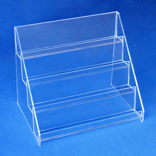 4 Tier Acrylic Shelf Display, Countertop or Slatwall Display