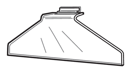 Acrylic Slatwall Hanger, 16"w