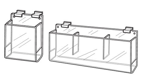 Double Pocket Slatwall Brochure Holder - Available for 2 Brochure Sizes
