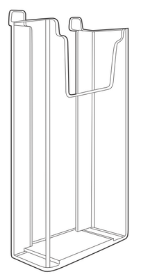 Economy Slatwall Brochure Holder, 4x9" Brochures