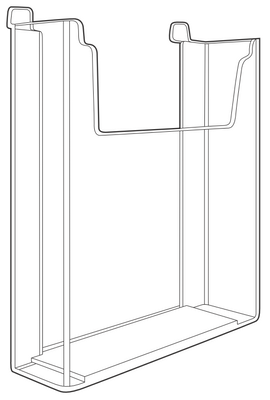 Economy Slatwall Brochure Holder, 8 1/2x11" Brochures