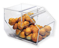 Large Tilt Back Food Bin Display