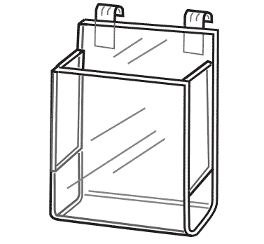 Gridwall Acrylic Brochure Holder, Double Pocket