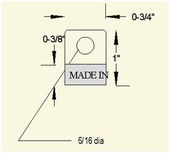 Round Hole Hang Tab-1" H -10 mil (5000 per box)