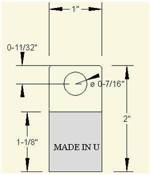 Round Hole Hang Tab-2" H -10 mil (5000 per box)
