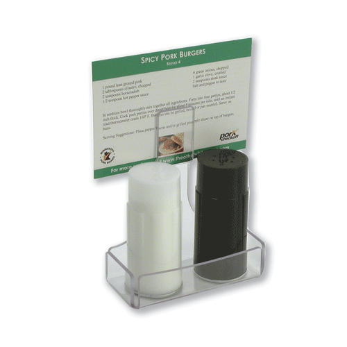 Basic Salt and Pepper Caddy with Sign Clip