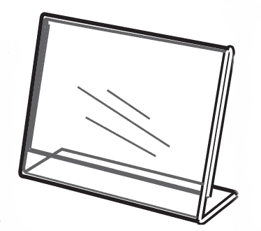 Budget-Friendly Angled Counter Sign Display Stand