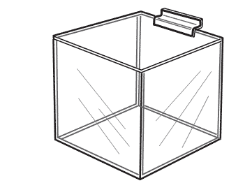 Slatwall Bin, 4" x 4" x 4"