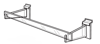 Slatwall Hangrail Brackets w/ 24" Rod