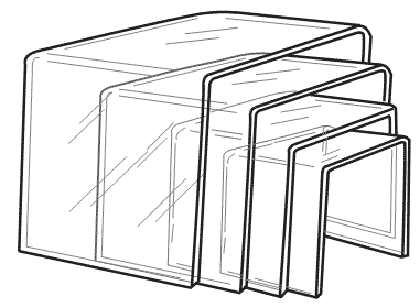 Square Riser Set of 4 - 6", 8", 10", 12"