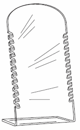 Slant back Side Mount Necklace Holder Display, Available in Clear or Black