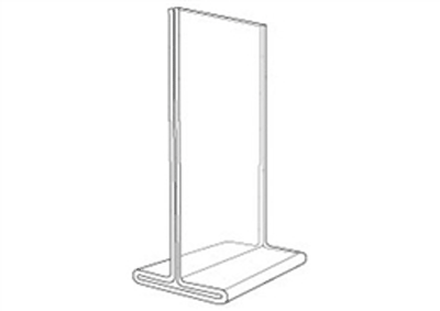 11"h x 7"w cardholder plexi top load vertical - 24 per box - Clear