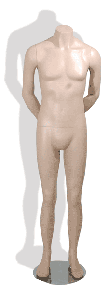 3/4 Length Men's Figure Mannequin Hands Back