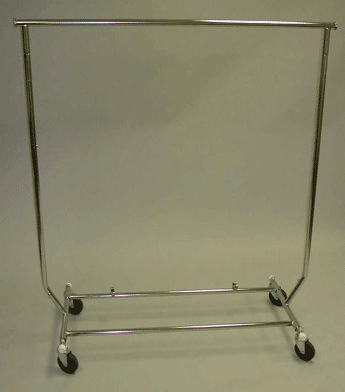 folding salesman rack heavy duty round tube  - 1 per box - Chrome