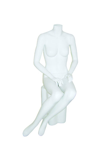Headless Female Full Body Form Sitting On Base