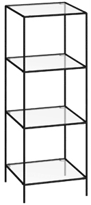 4 Shelf Modular Display Tower