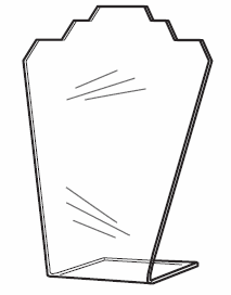Slant back Neckform Display, Available in Clear or Black