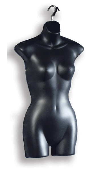 Black Hanging Women's Size 8 Clothing Display Form