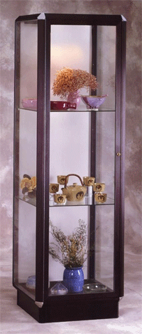 Tower Display Case  - aluminum framed Prominence Tower Display Cabinet